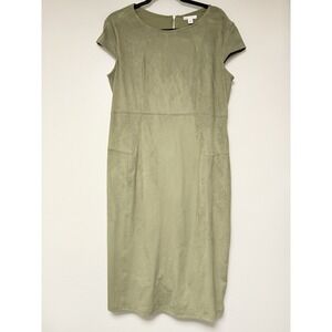 Cato Womens  Green Velvet Dress Whimsical Dark Luxe Party Dress ‎ Size 16